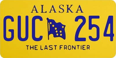 AK license plate GUC254