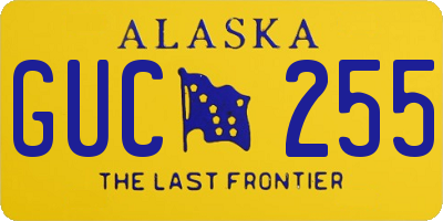 AK license plate GUC255