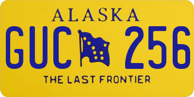 AK license plate GUC256