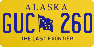 AK license plate GUC260