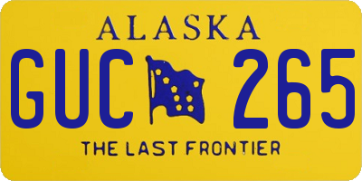 AK license plate GUC265