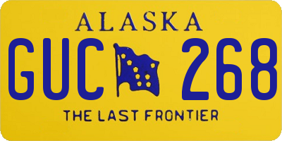 AK license plate GUC268