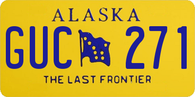 AK license plate GUC271