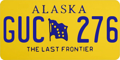 AK license plate GUC276