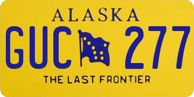 AK license plate GUC277