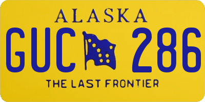 AK license plate GUC286