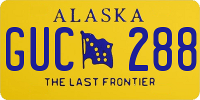 AK license plate GUC288