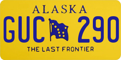 AK license plate GUC290