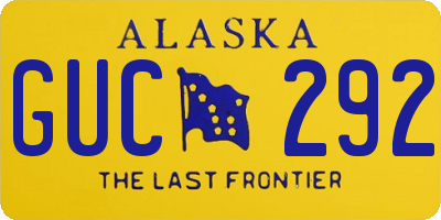 AK license plate GUC292