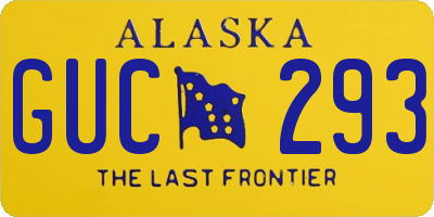 AK license plate GUC293