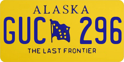 AK license plate GUC296