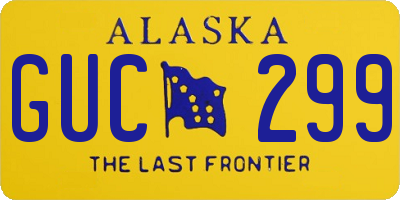 AK license plate GUC299