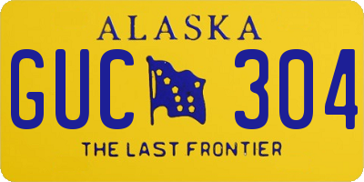 AK license plate GUC304