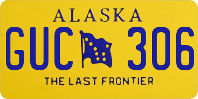 AK license plate GUC306