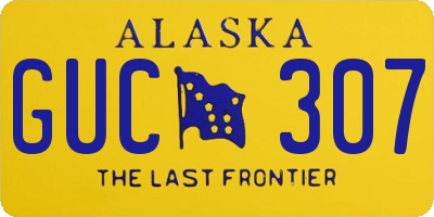 AK license plate GUC307