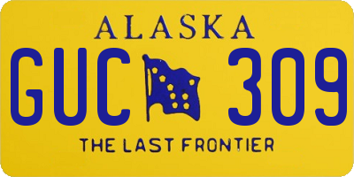 AK license plate GUC309