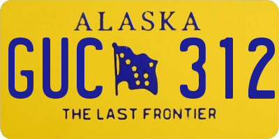 AK license plate GUC312
