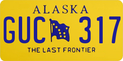 AK license plate GUC317