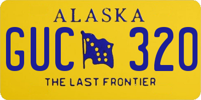 AK license plate GUC320