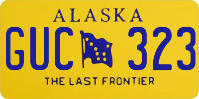 AK license plate GUC323