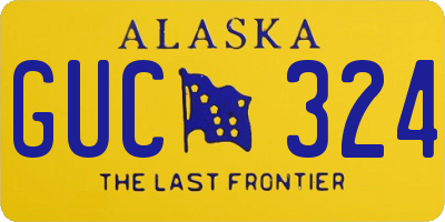 AK license plate GUC324