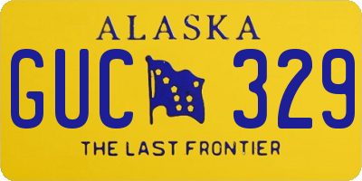 AK license plate GUC329