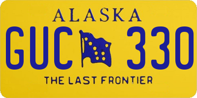 AK license plate GUC330