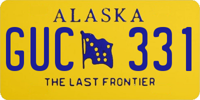 AK license plate GUC331