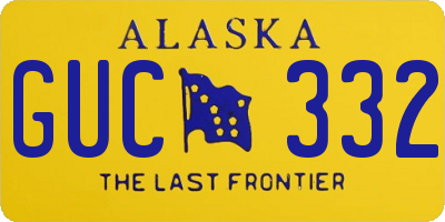 AK license plate GUC332