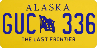 AK license plate GUC336