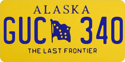 AK license plate GUC340