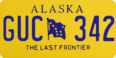 AK license plate GUC342