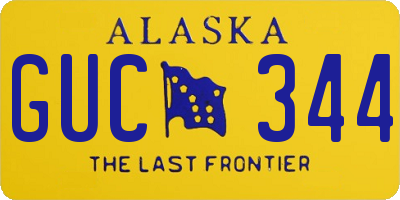 AK license plate GUC344