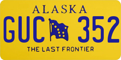 AK license plate GUC352