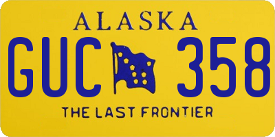 AK license plate GUC358