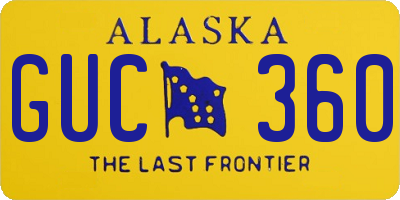 AK license plate GUC360