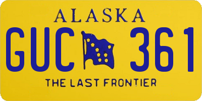 AK license plate GUC361