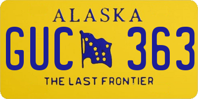 AK license plate GUC363