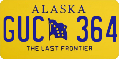 AK license plate GUC364