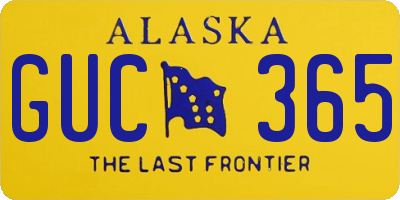 AK license plate GUC365