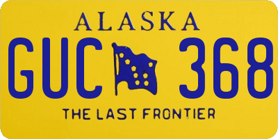 AK license plate GUC368