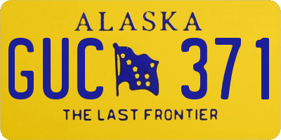 AK license plate GUC371