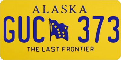 AK license plate GUC373