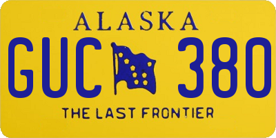 AK license plate GUC380