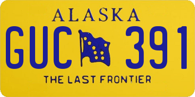AK license plate GUC391