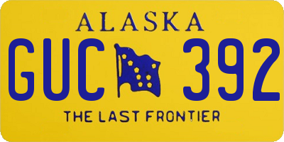 AK license plate GUC392
