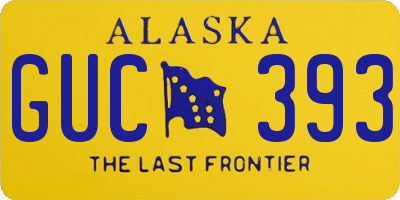 AK license plate GUC393