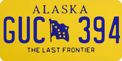 AK license plate GUC394