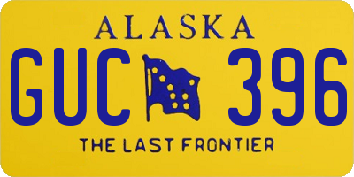 AK license plate GUC396