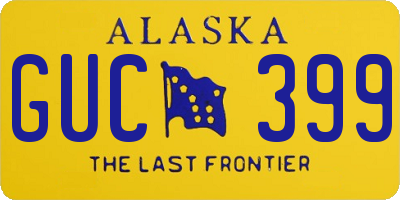 AK license plate GUC399